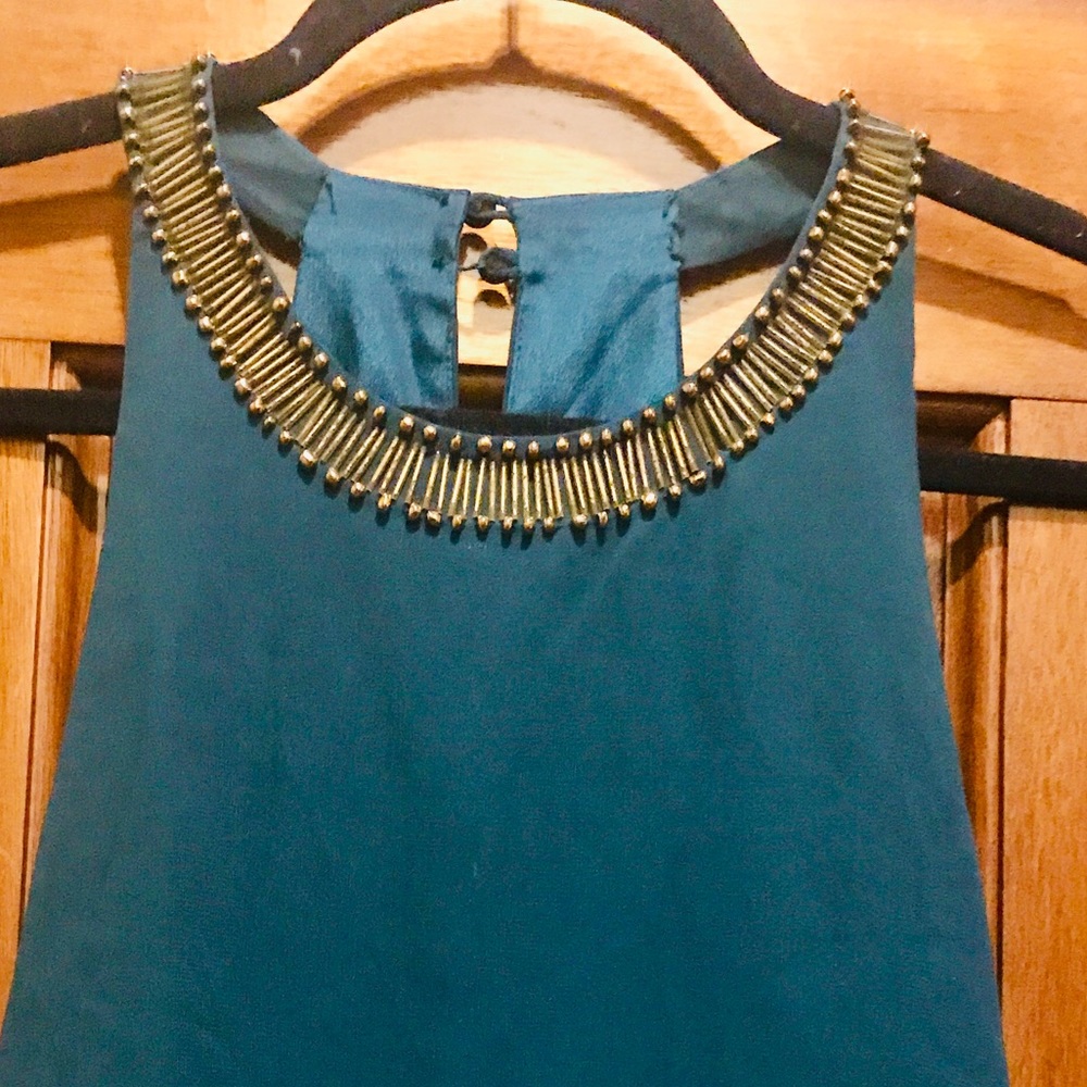 Fab’Rik green, beaded collar dress - Picture 2 of 3